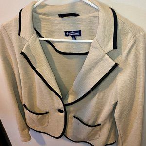 Freshman 1996 Beige Blazer With Black Lining
